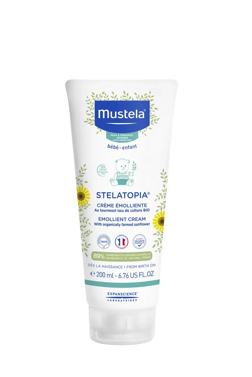 Mustela Набор для комплексного ухода за кожей, набор, Гель для купания очищающий 200мл + Крем-эмолент 200мл, 2 шт.