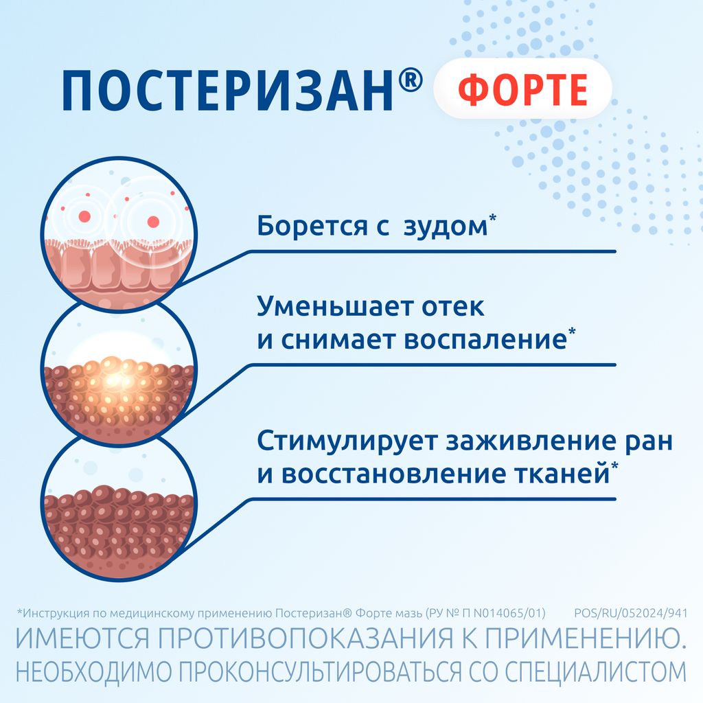 Постеризан форте, мазь для ректального и наружного применения, 25 г, 1 шт.