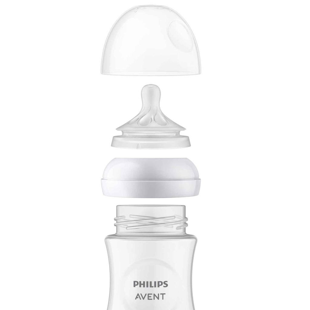 Philips Avent Бутылочка с силиконовой соской Natural Response 1m+, арт. SCY903/66, бутылочка для кормления, средний поток, 260 мл, 1 шт.
