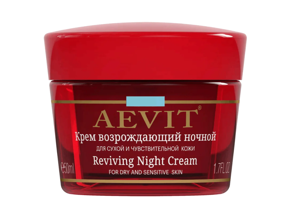 Librederm Аевит Крем возрождающий ночной, крем для лица, для сухой и чувствительной кожи, 50 мл, 1 шт.