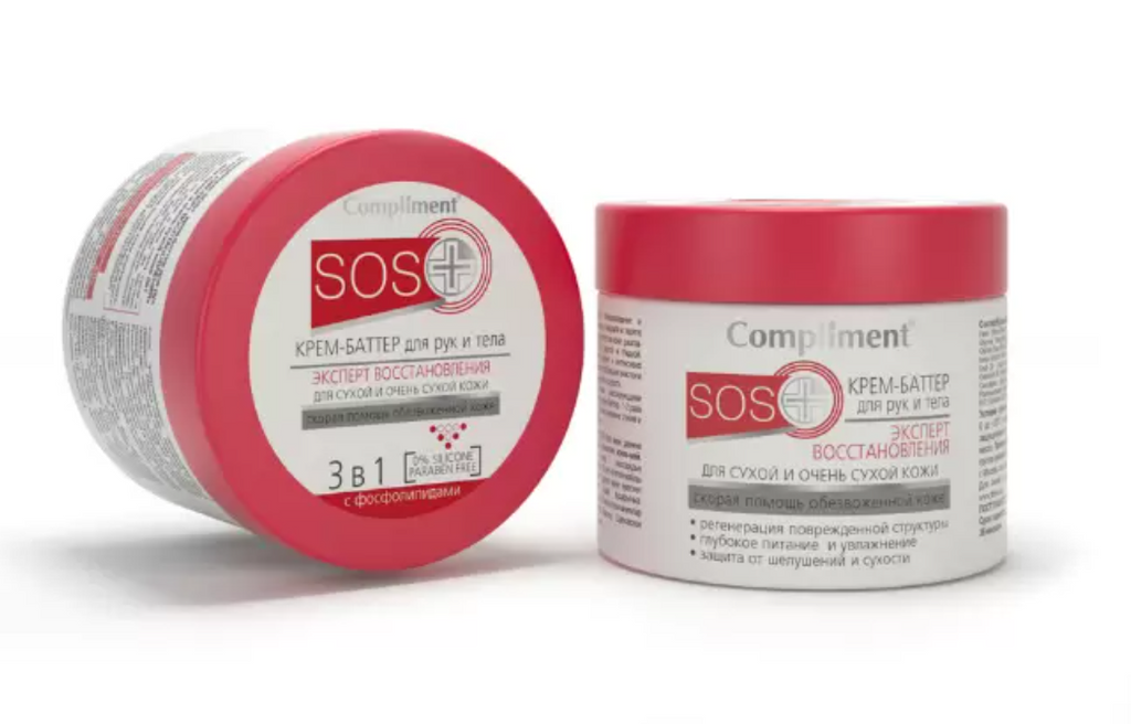 фото упаковки Compliment SOS+ Крем-баттер для рук и тела