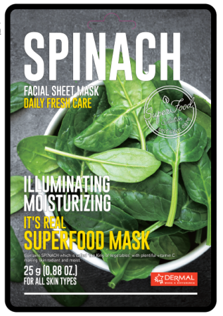 фото упаковки Dermal Маска для лица экстракт шпината