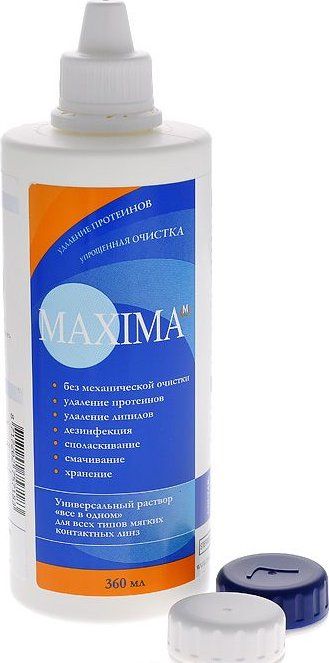 фото упаковки Maxima раствор универсальный для ухода за контактными линзами