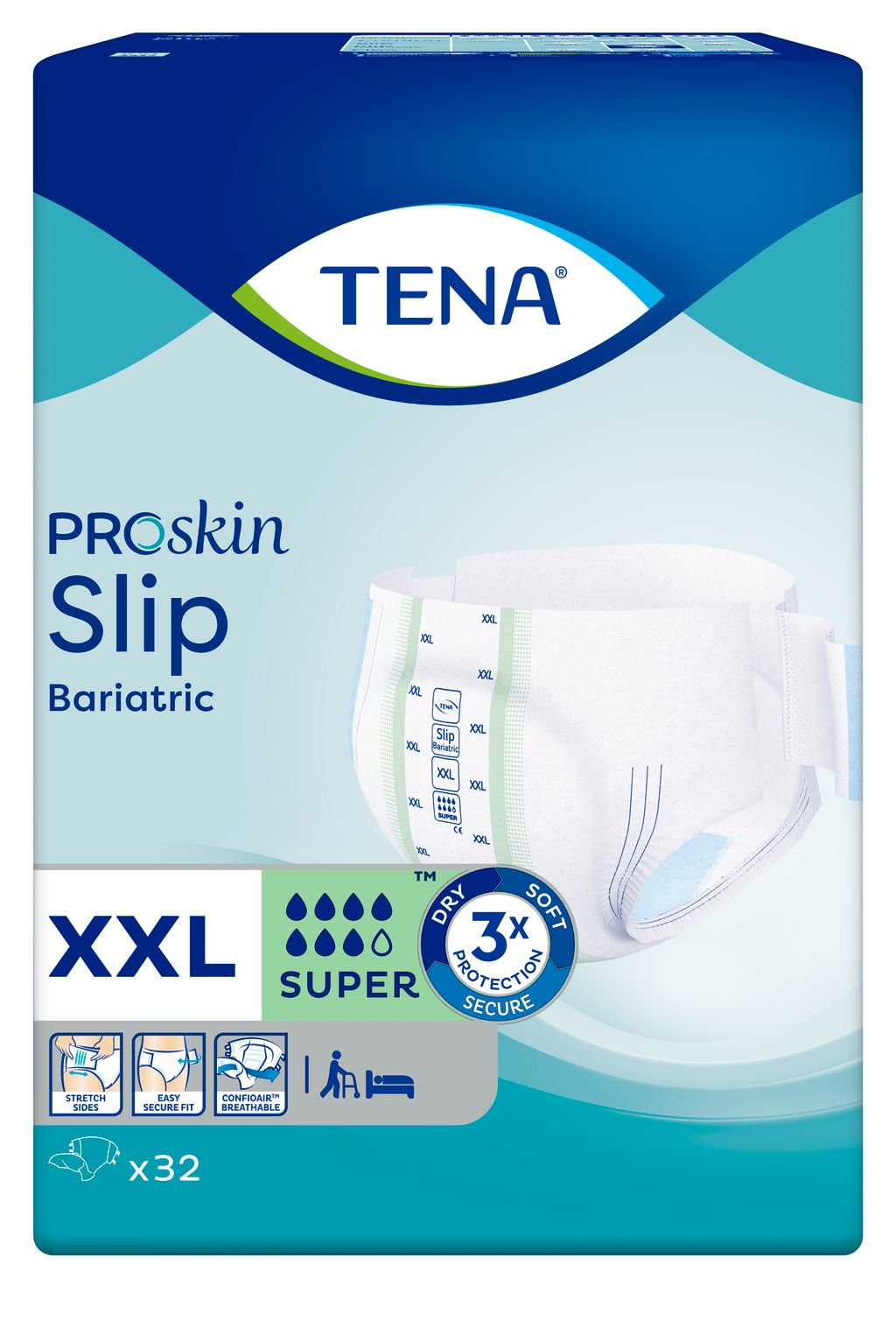 Tena Slip Bariatric Super Подгузники для взрослых, XXL, 163-178см, 32 шт.