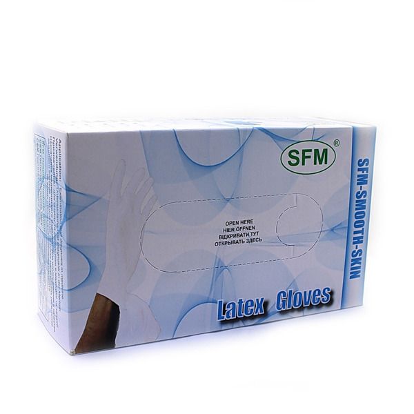 фото упаковки SFM Перчатки смотровые латексные