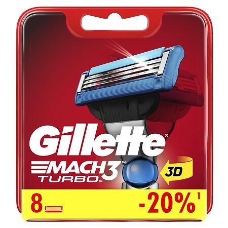 фото упаковки Gillette Mach3 Turbo Сменные кассеты