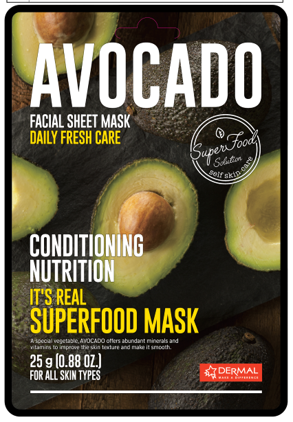 фото упаковки Dermal Маска для лица экстракт авокадо