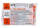 Шприц SFM 3-х компонентный инсулиновый U-100, 1 мл, 30G(0.30x8)мм, 1 мл, 10 шт.
