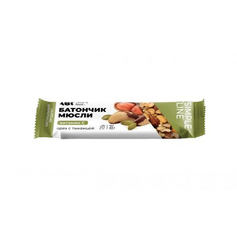 ABC Healthy Food Батончик-мюсли, орех с тыквицей, 35 г, 1 шт.