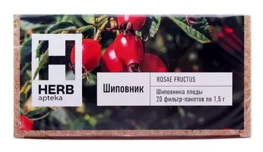 Herb Шиповника плоды, фиточай, 1.5 г, 20 шт.