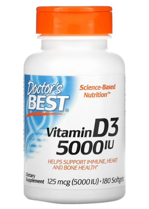 Doctor's Best Витамин D3, капсулы, 180 шт.