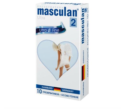 Презервативы Masculan Ultra 2, презерватив, особо тонкие, 10 шт.