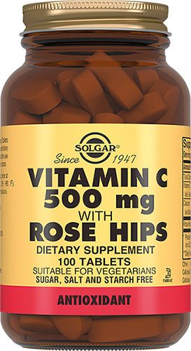 Solgar Витамин С и шиповник, 500 мг, таблетки, 100 шт.