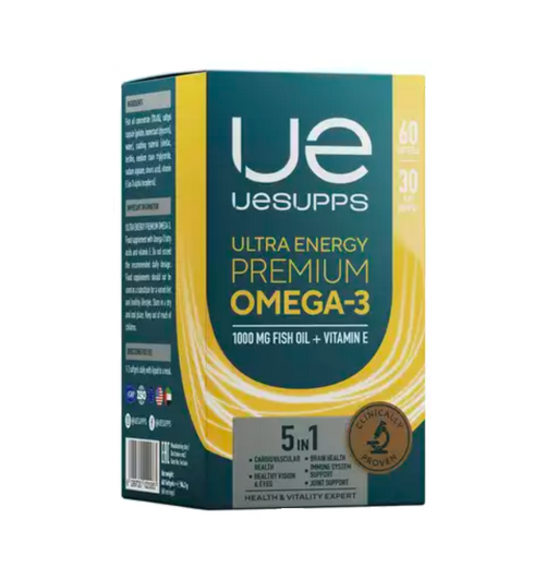 UESUPPS Ultra Energy Премиум Омега-3, капсулы, 60 шт.
