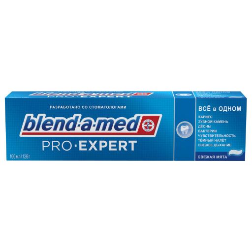 Blend-a-Med Pro Expert Все в одном Зубная паста, паста зубная, свежая мята, 100 мл, 1 шт.
