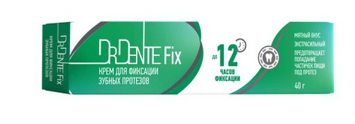 Dr.Dente Fix Крем для фиксации зубных протезов экстрасильный, крем для фиксации зубных протезов, мята, 40 мл, 1 шт.