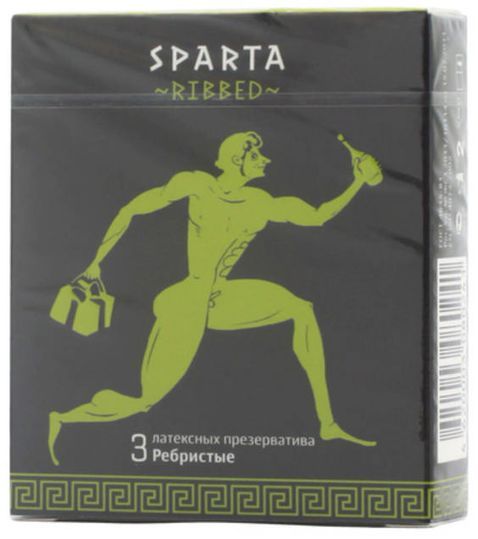 Sparta Презервативы ребристые, презерватив, 3 шт.
