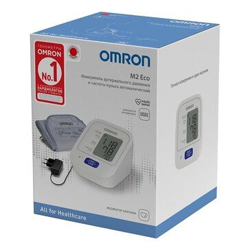 Тонометр автоматический OMRON M2 Eco, с адаптером и стандартной манжетой (22-32 см), 1 шт.