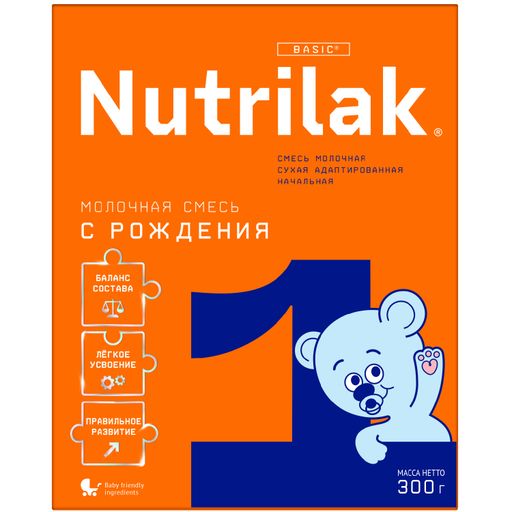 Nutrilak 1 Смесь сухая молочная адаптированная 0-6 мес, смесь молочная сухая, 300 г, 1 шт.