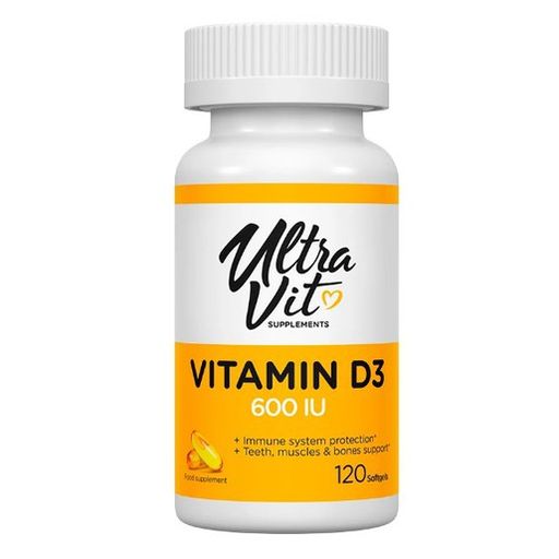 UltraVit витамин D3, 600 МЕ, капсулы, 120 шт.