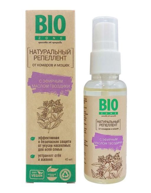 Biozone Антикомарин Масло для тела, масло косметическое, с эфирным маслом гвоздики, 45 мл, 1 шт.